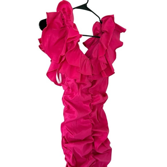 Lovers & Friends NIKOLINA RUCHED DRESS Pink - Picture 3 of 6